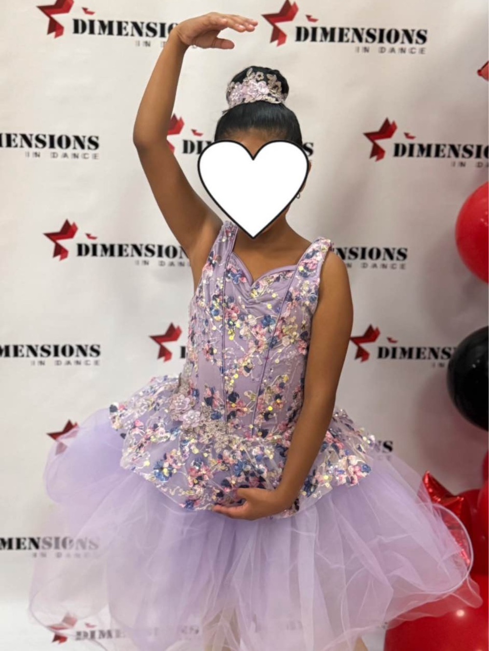 Lavender Floral Sequin Tutu Costume by